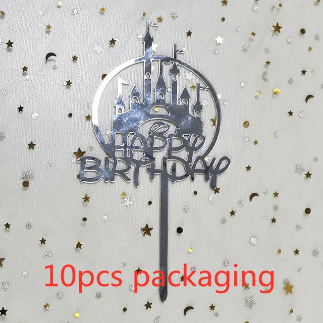 10 Toppers de Acrílico Simples