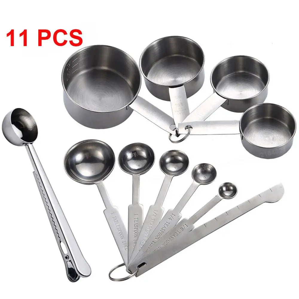 Conjunto de Colheres Medidores de Cozinha Empilháveis