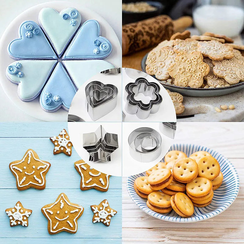 Mini Cortadores de Galletas Metálicos