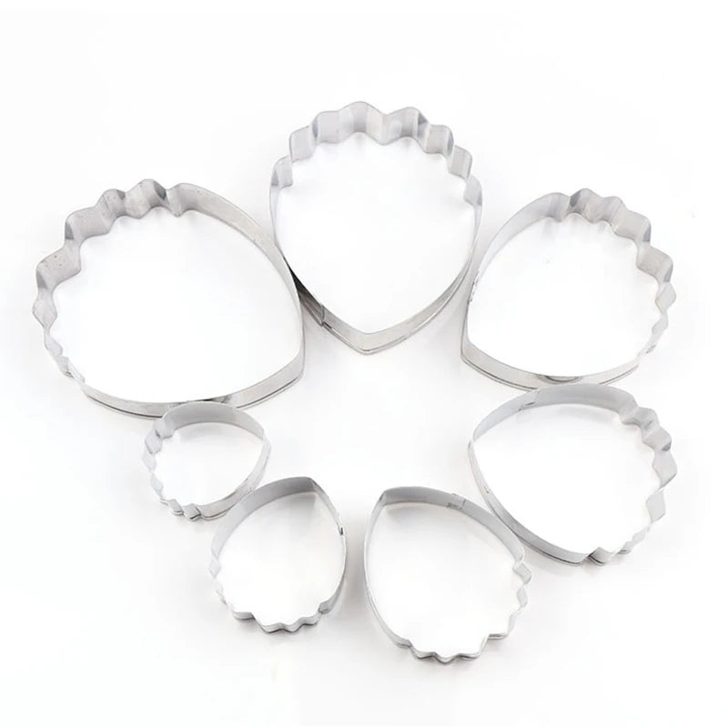 Kit 7 Cortadores de Pétalos de Peonia Inox