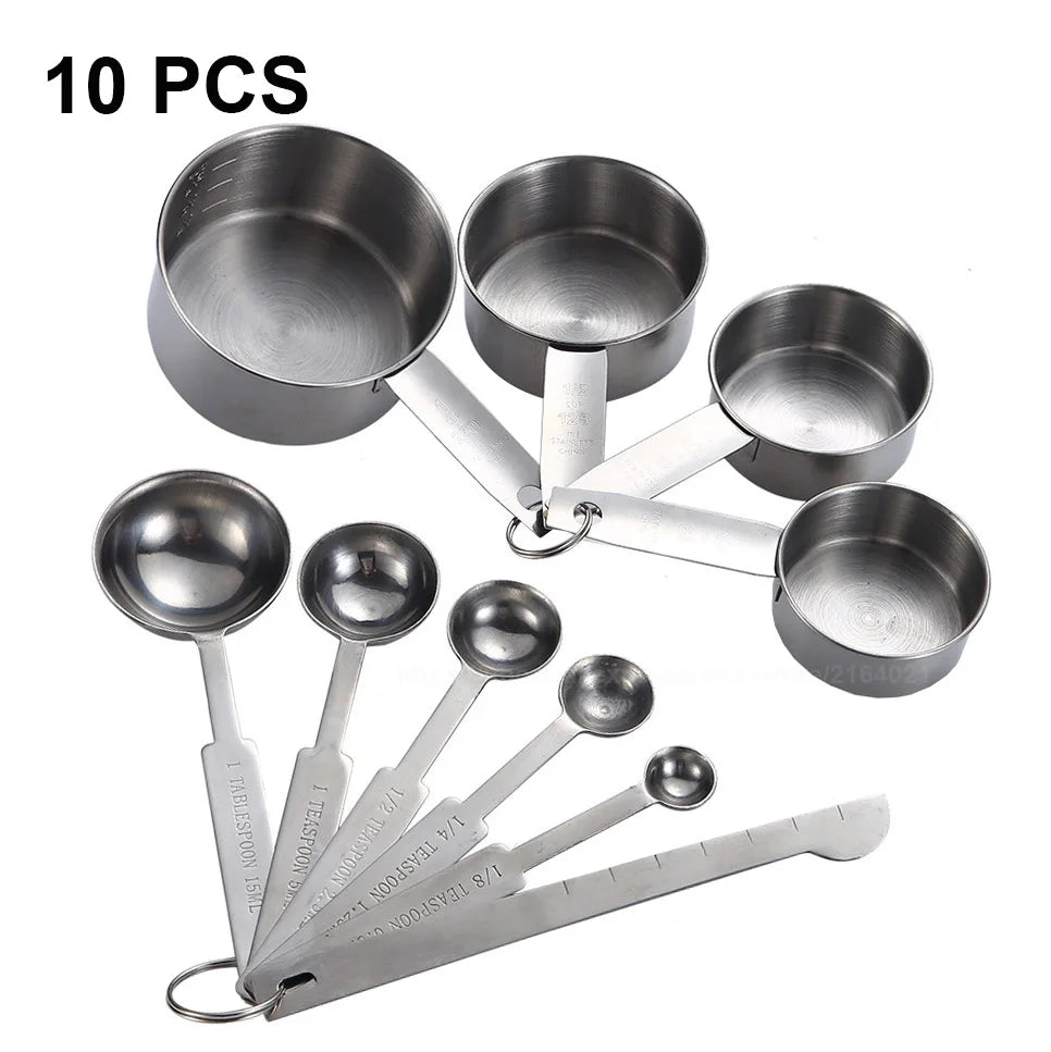 Conjunto de Colheres Medidores de Cozinha Empilháveis