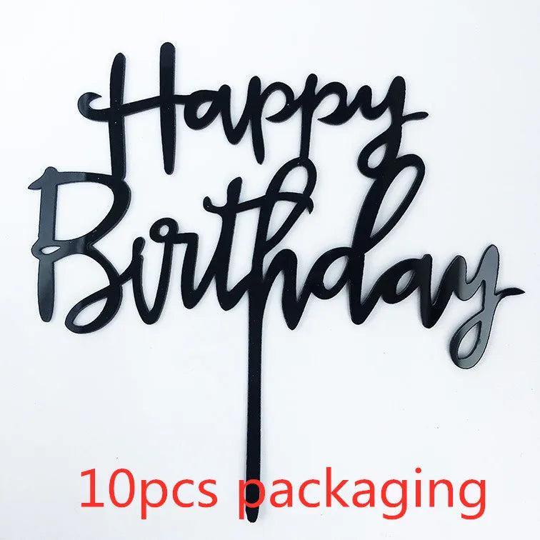 10 Toppers de Acrílico Simples