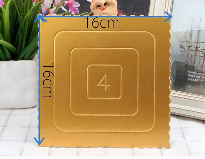 New 1pcs Gold Cake Board Disposable Dessert Tray Cake Base Cardboard for Wedding Birthday Party Baking Accessories Cake Tools
