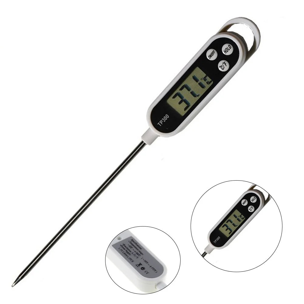 Termómetro Digital de Cozinha Com Sonda em Aço Inoxidável