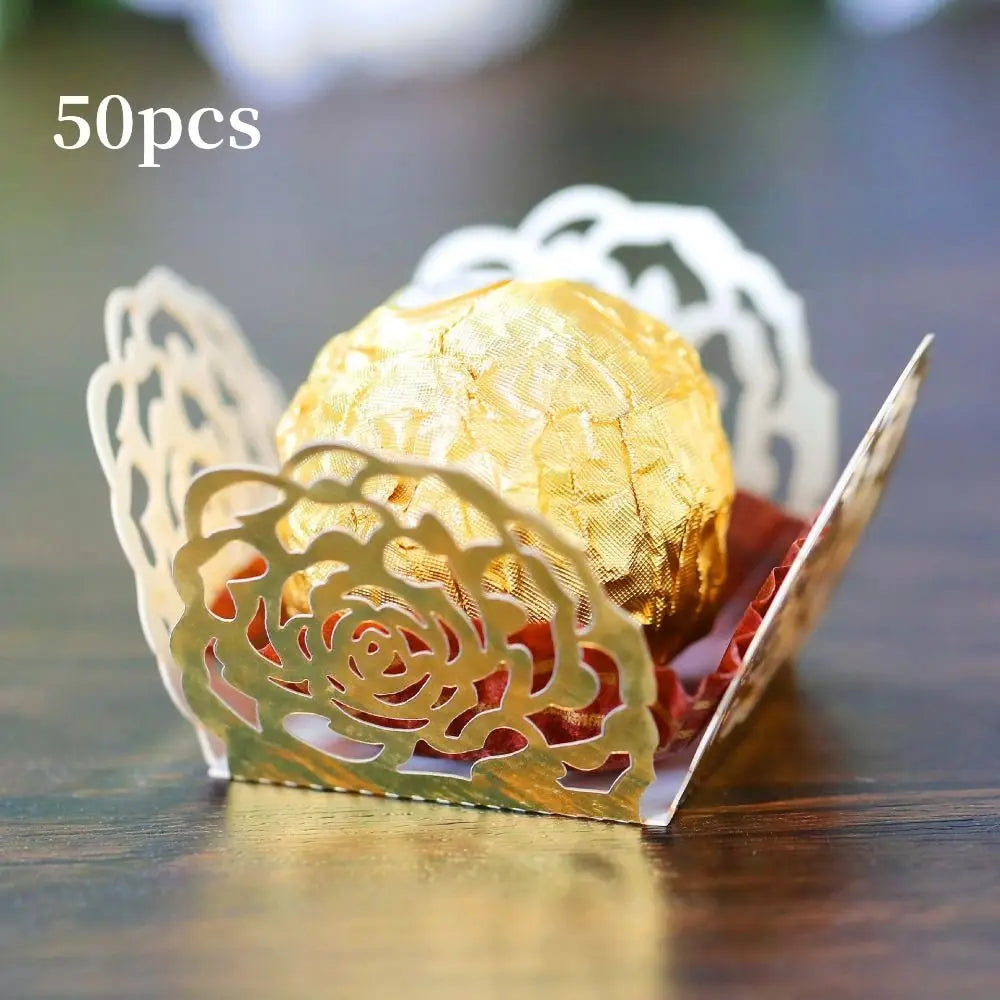 50pcs Porta bombons de Papel Decorativos para Bodas e festas
