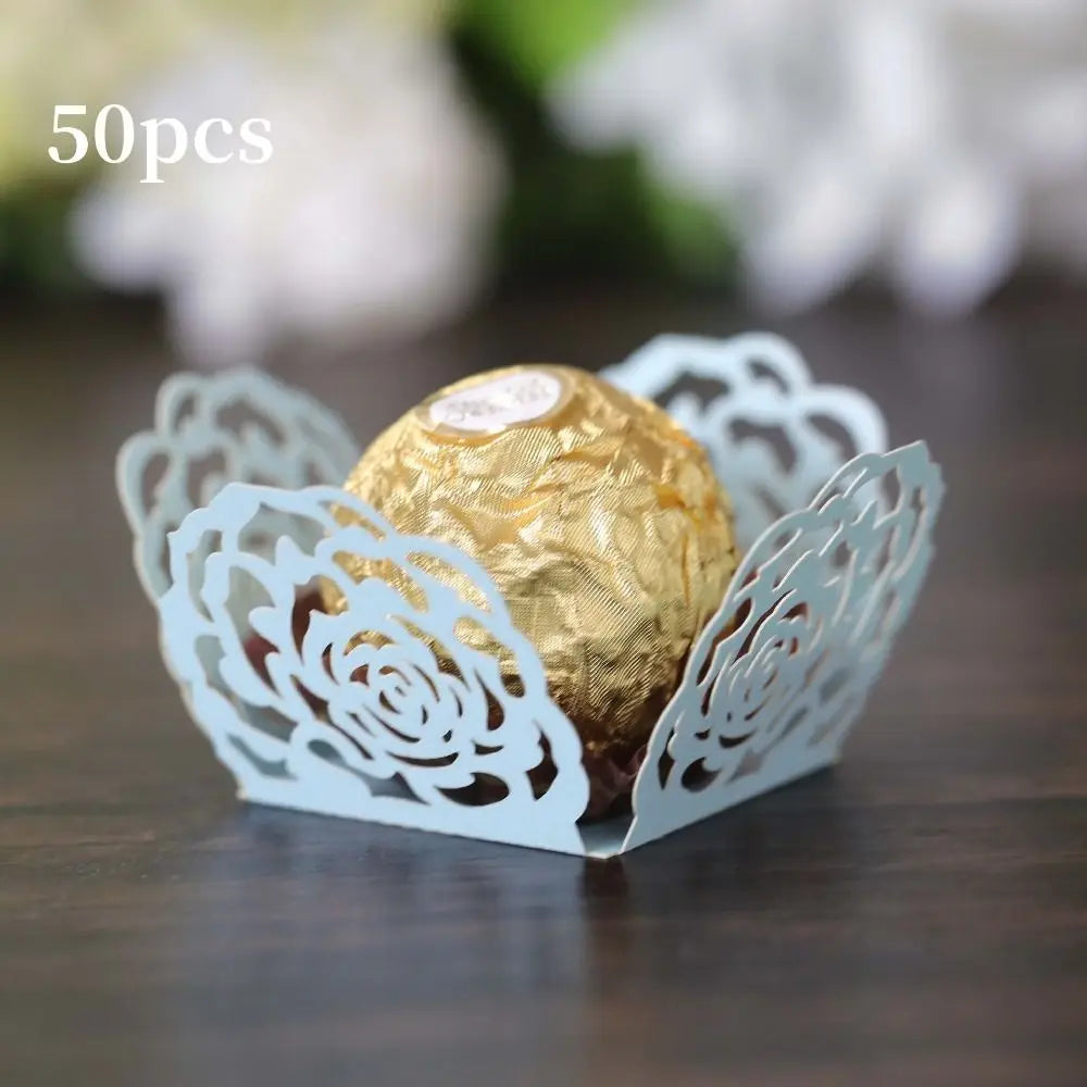 50pcs Porta bombons de Papel Decorativos para Bodas e festas