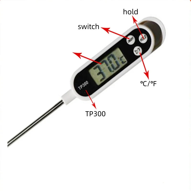Termómetro Digital de Cozinha Com Sonda em Aço Inoxidável