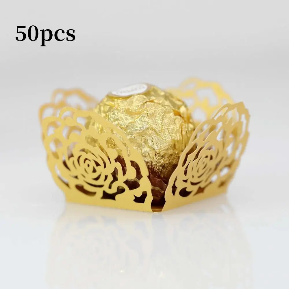50pcs Porta bombons de Papel Decorativos para Bodas e festas