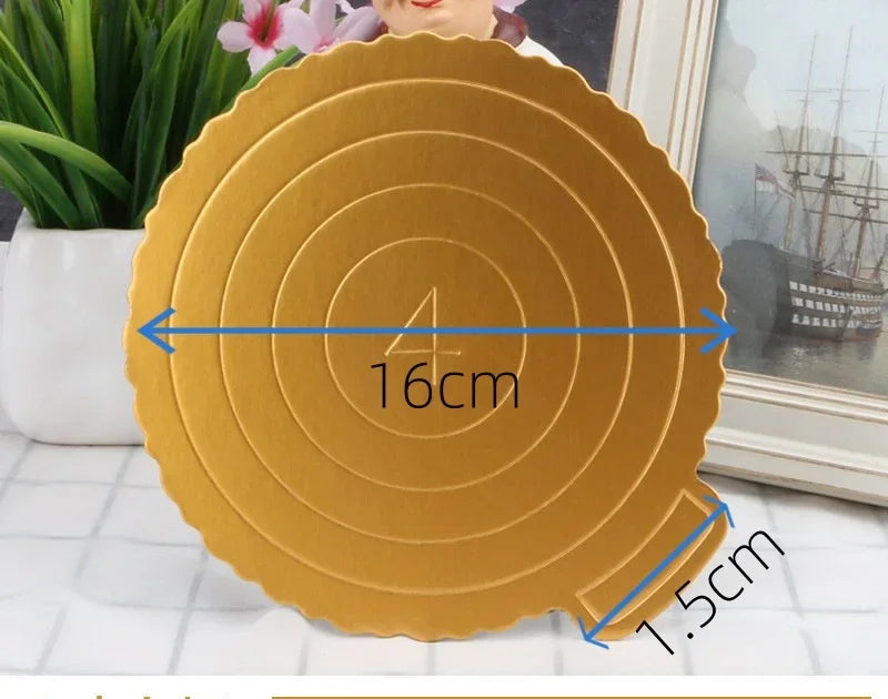 New 1pcs Gold Cake Board Disposable Dessert Tray Cake Base Cardboard for Wedding Birthday Party Baking Accessories Cake Tools