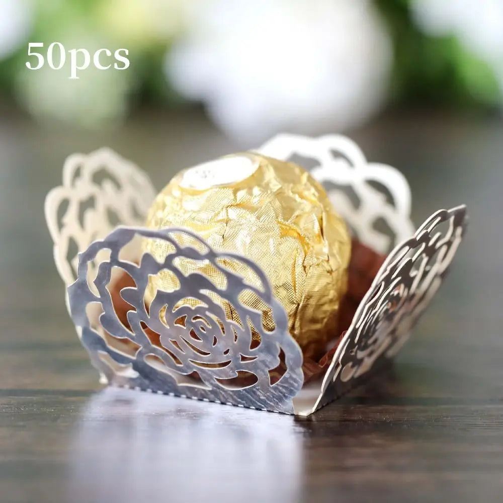 50pcs Porta bombons de Papel Decorativos para Bodas e festas