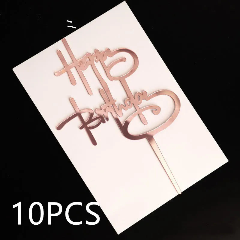 10 Toppers de Acrílico Simples
