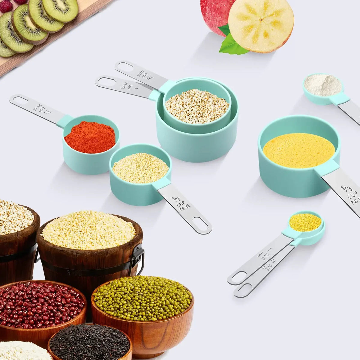 Colher  e Copo Medidor Multiusos para Cozinha