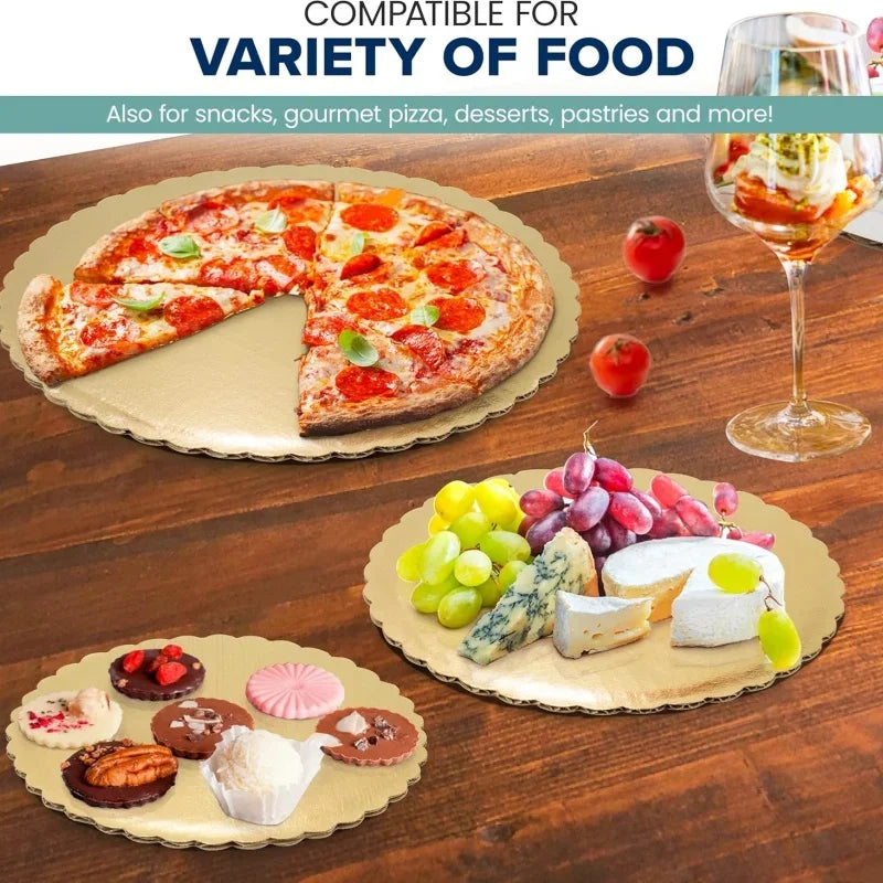 New 1pcs Gold Cake Board Disposable Dessert Tray Cake Base Cardboard for Wedding Birthday Party Baking Accessories Cake Tools