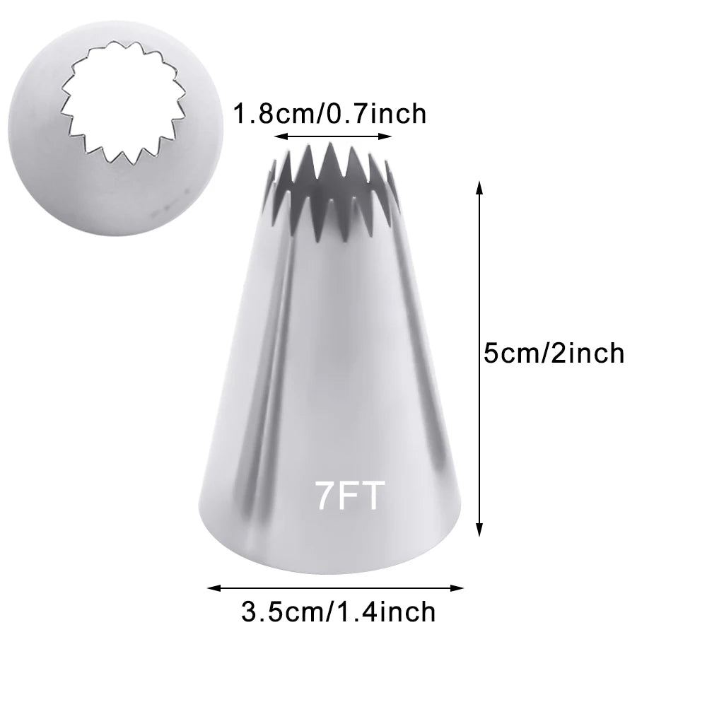 Conjunto 3 Bicos de Confeitar Estrela Aberta ( 7FT, 8FT, 9FT)