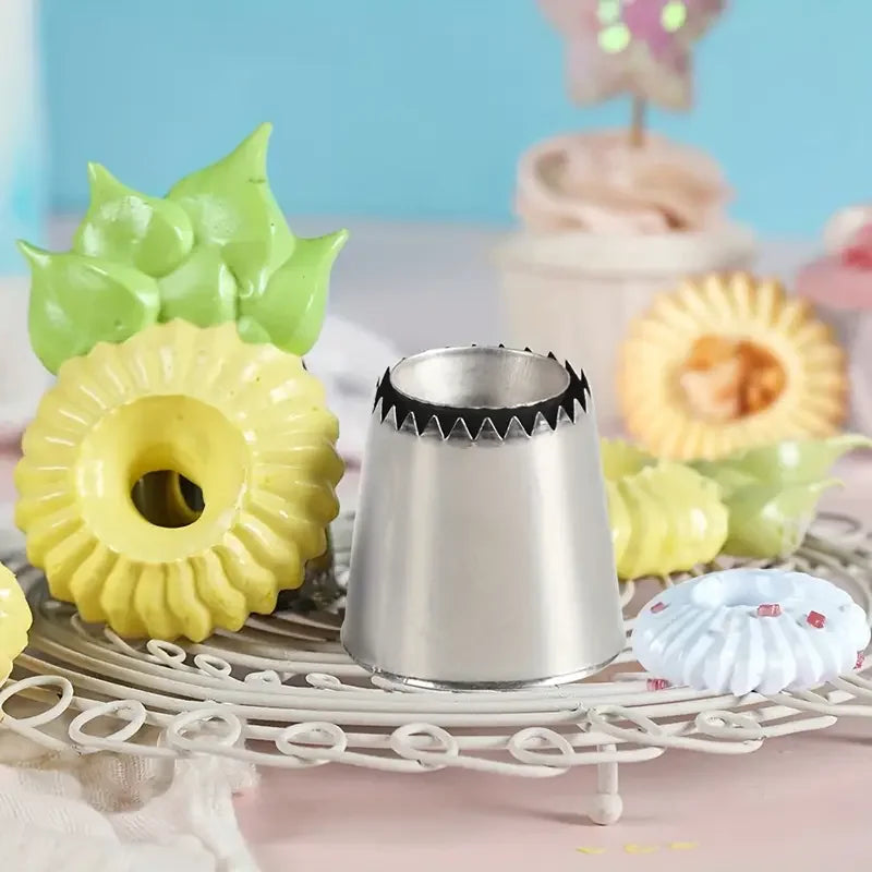 Conjunto 2 Bicos de Confeitar Grandes em Aço Inoxidável