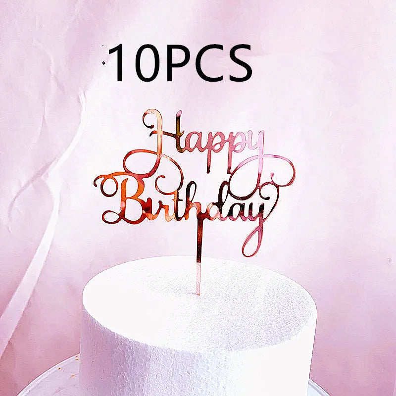 10 Toppers de Acrílico Simples