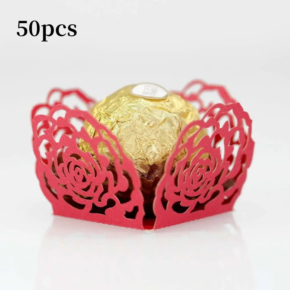 50pcs Porta bombons de Papel Decorativos para Bodas e festas