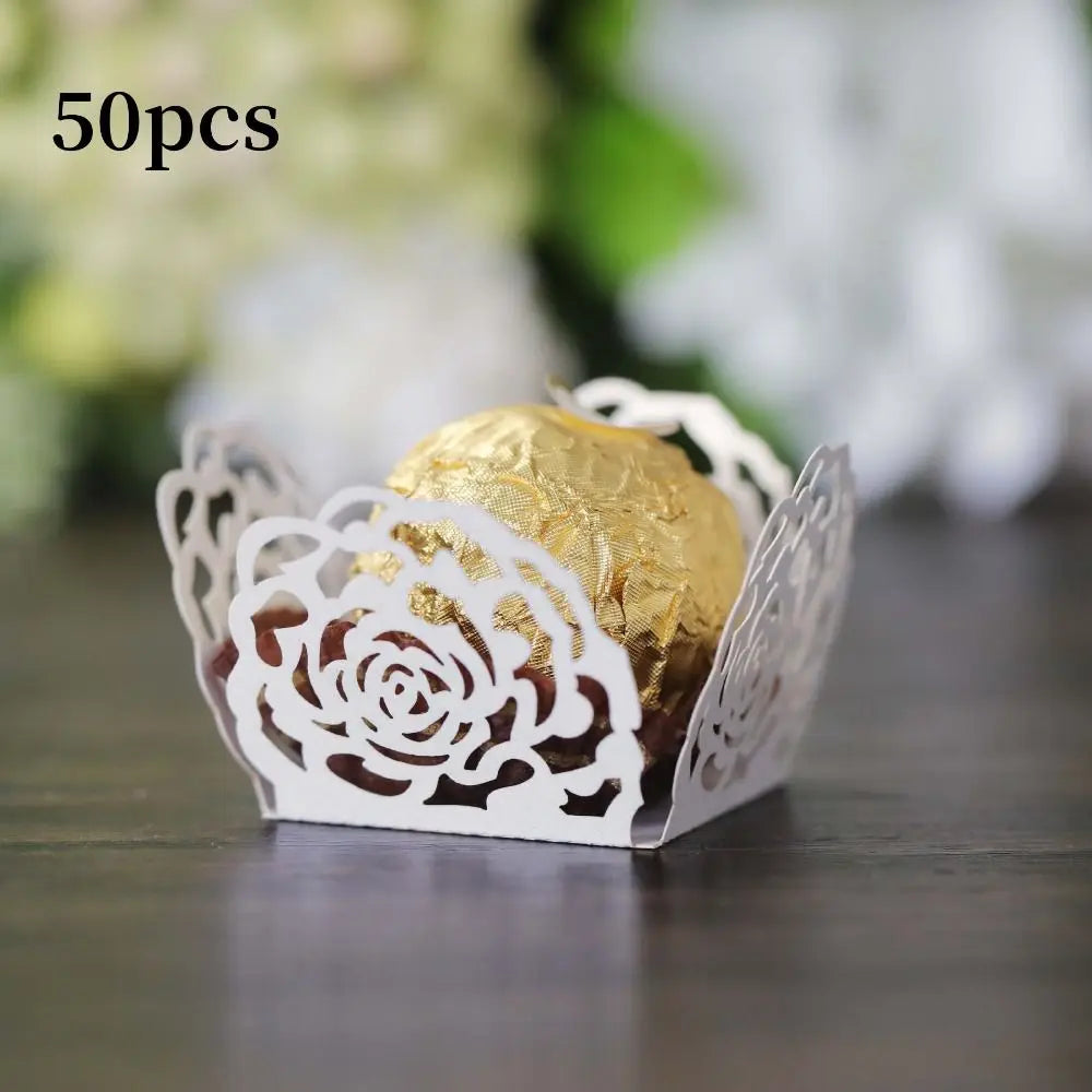 50pcs Porta bombons de Papel Decorativos para Bodas e festas