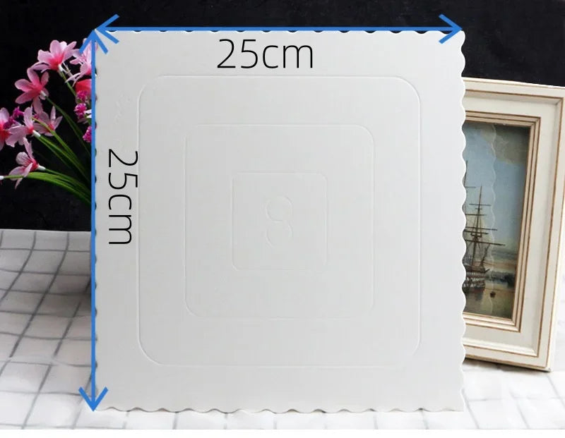 New 1pcs Gold Cake Board Disposable Dessert Tray Cake Base Cardboard for Wedding Birthday Party Baking Accessories Cake Tools