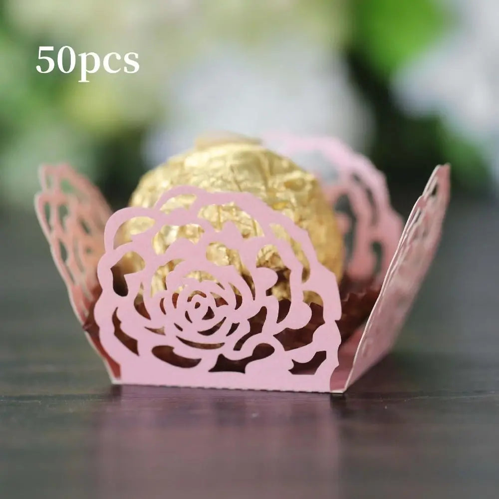 50pcs Porta bombons de Papel Decorativos para Bodas e festas