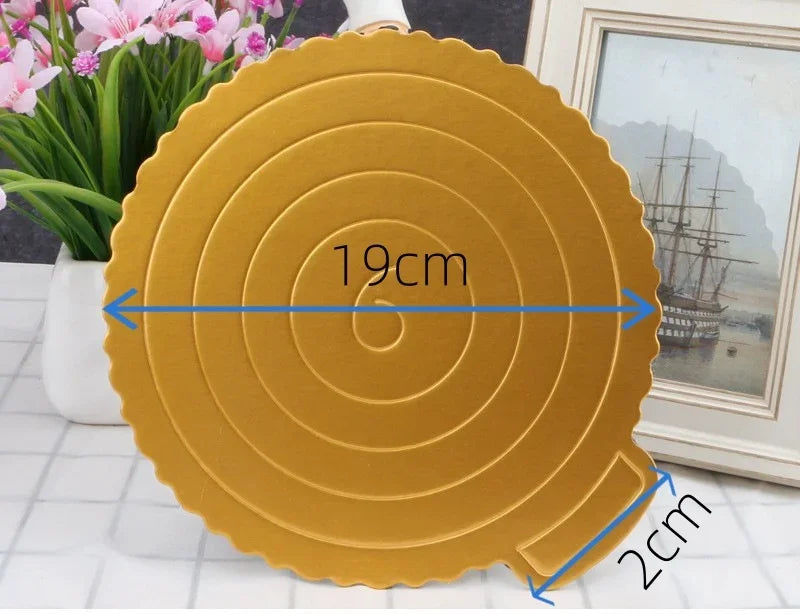 New 1pcs Gold Cake Board Disposable Dessert Tray Cake Base Cardboard for Wedding Birthday Party Baking Accessories Cake Tools