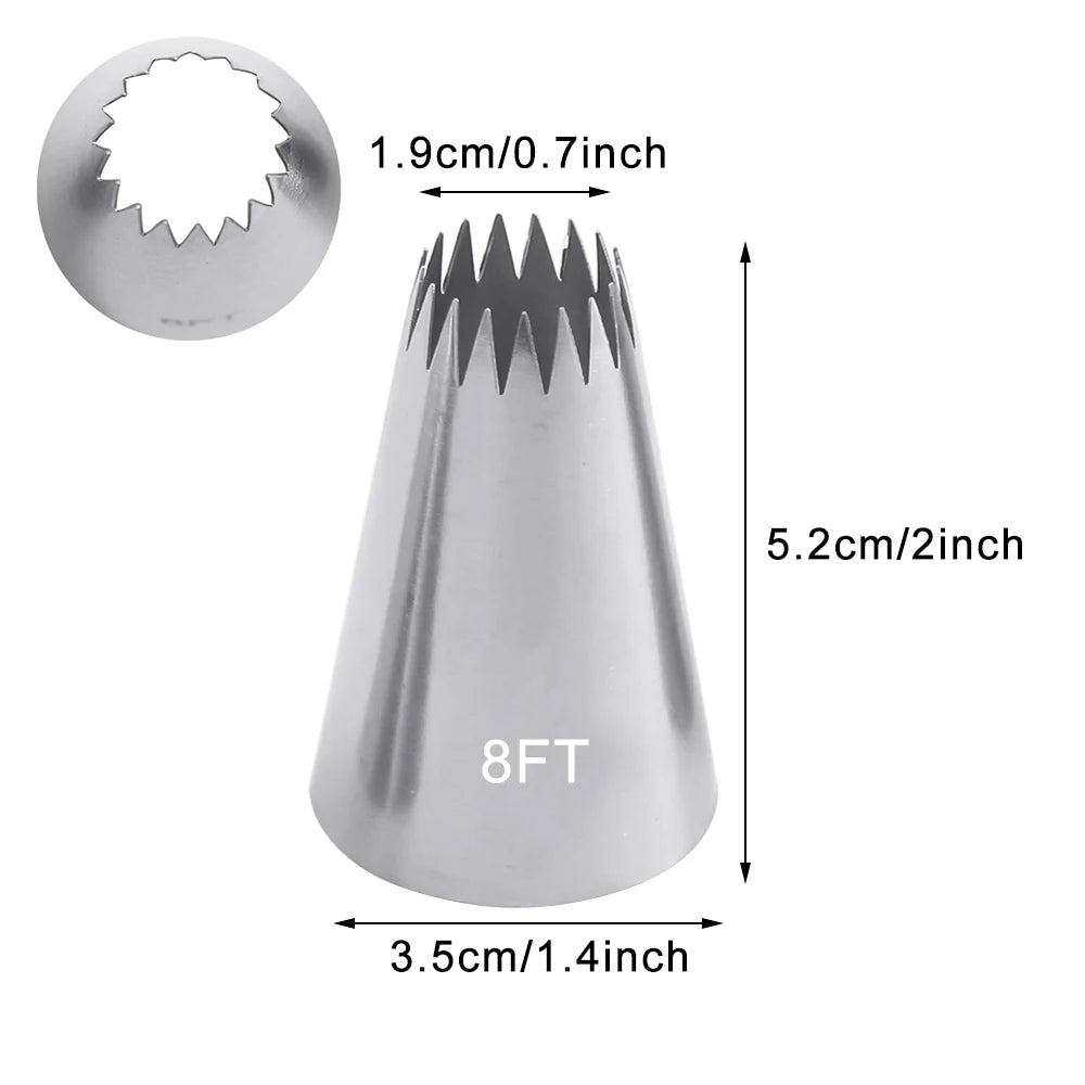 Conjunto 3 Bicos de Confeitar Estrela Aberta ( 7FT, 8FT, 9FT)