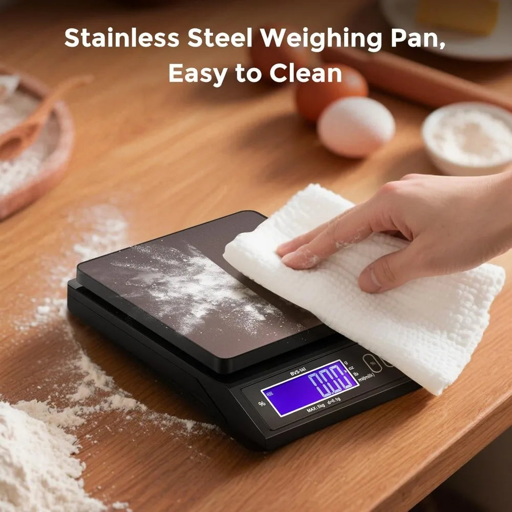 Balança Digital de Cozinha Impermeável e Recarregável