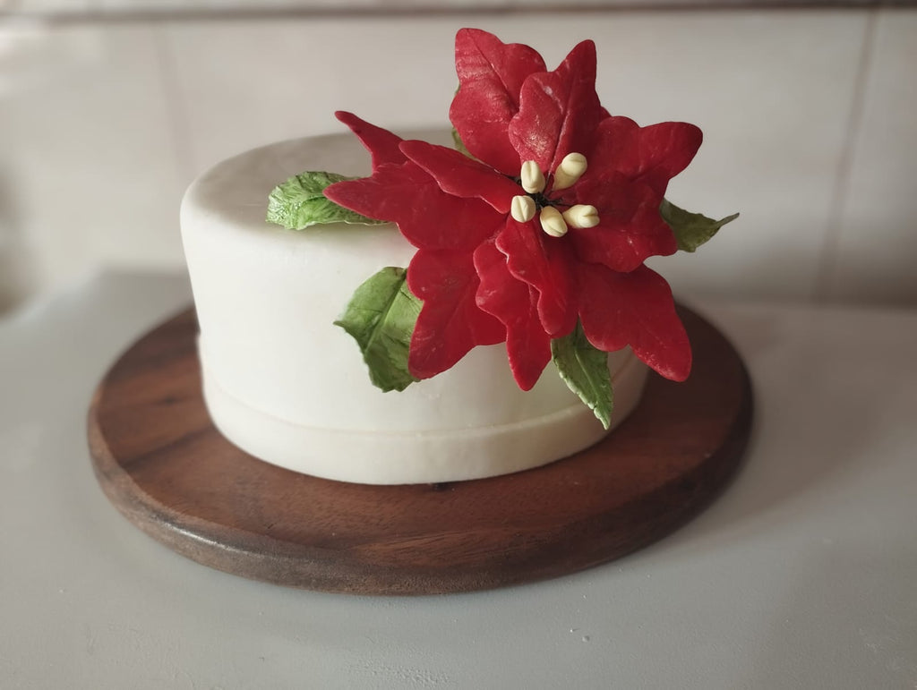 Flor Poisentia De Açucar Para Bolo